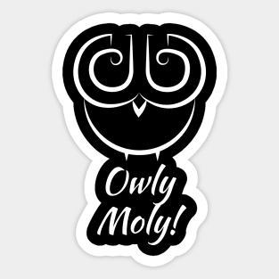 Owly Moly - surprised Owl Design Sticker